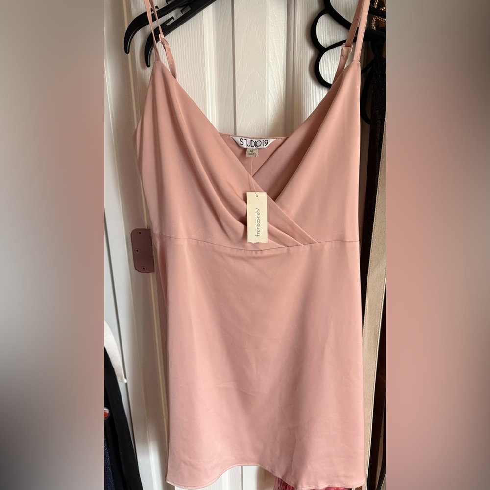 Pink Satin Mini Dress